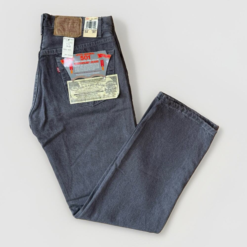 Vintage Levis 501 Jeans 32 Straight Leg 80s Denim Made in USA Non Selvedge NWT